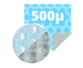 500 microns translucide SOL+GUARD bulles rondes