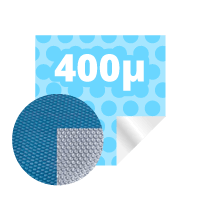 400 microns bleue/argentée bulles rondes