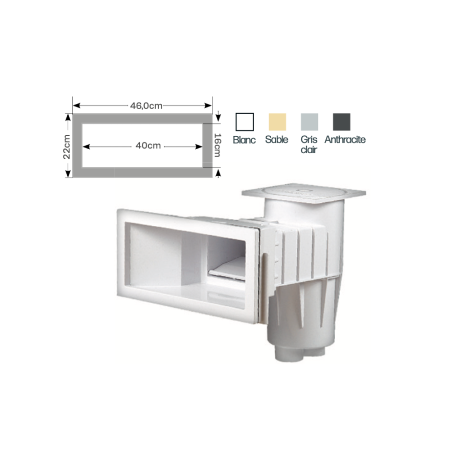 Skimmer HAYWARD grande meutrière pour piscine liner