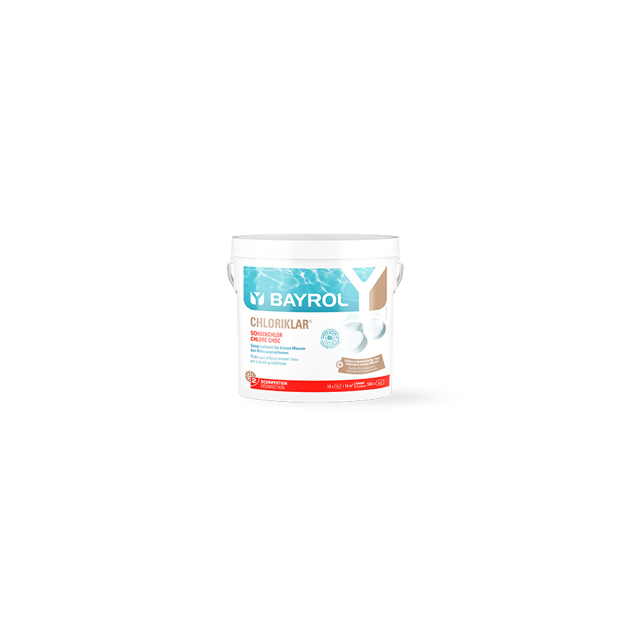 Pastilles de chlore Chloriklar® 5 kg Bayrol – Traitement choc rapide pour une eau cristalline et saine