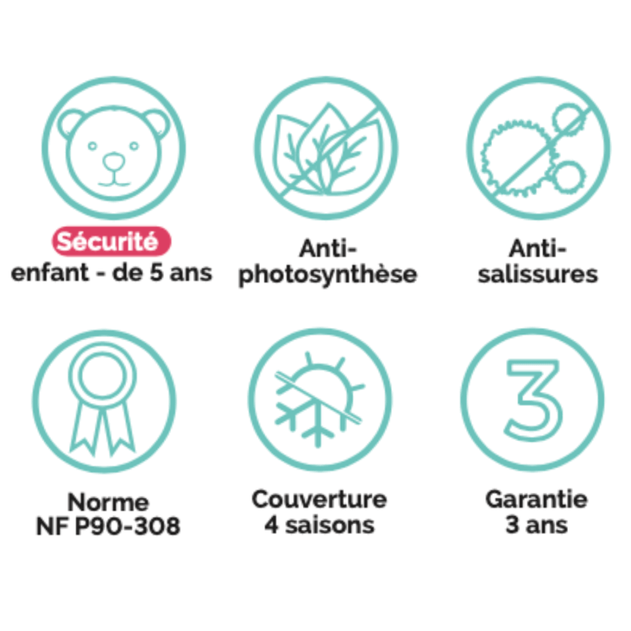 DESTOCKAGE - Bâche à Barres Supérieure de Sécurité – Couverture Piscine 4 Saisons