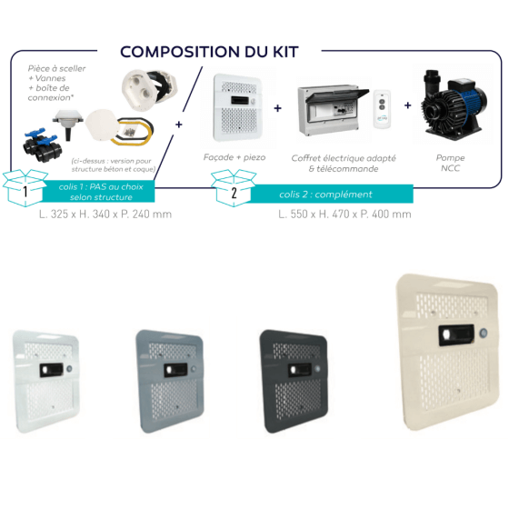 NIXI-D – Système de nage à contre-courant moderne pour piscine pack et coloris disponibles