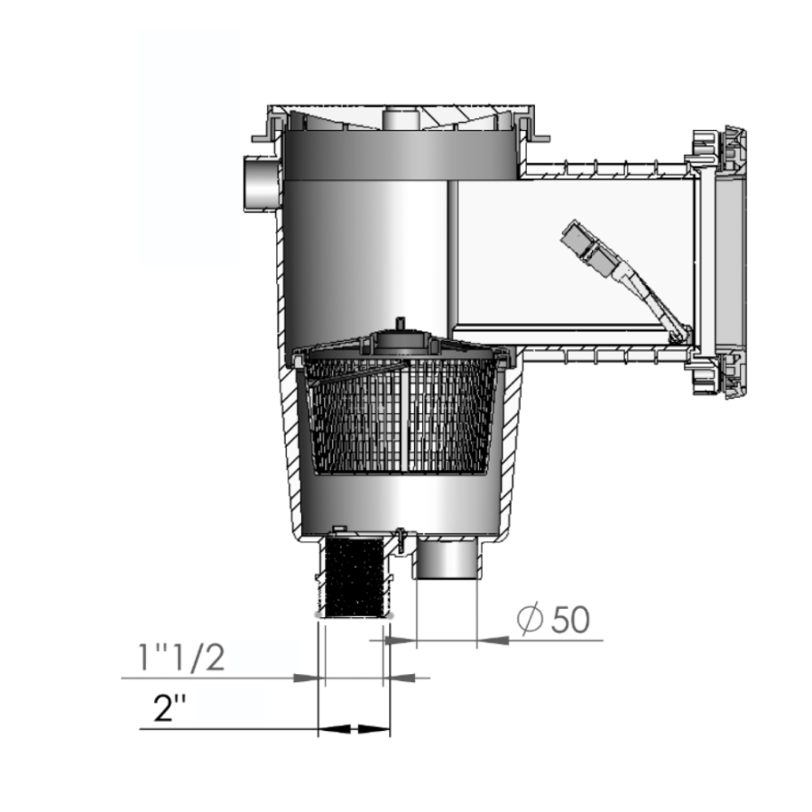 Skimmer 15L petite meurtrière pour piscine Liner ASTRAL PARKER dimensions