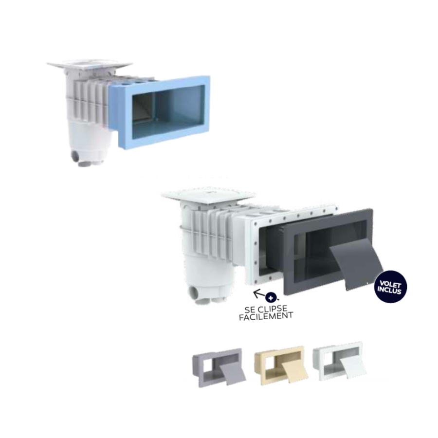 Skimmer WELTICO DESIGN A400 grande meurtrière pour piscine couleur