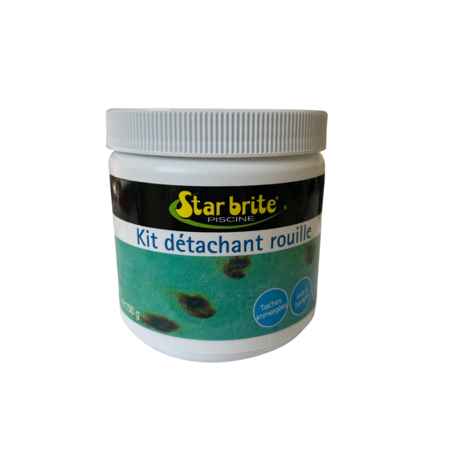 Kit détachant rouille pour piscine vu de face Kit détachant rouille pour piscine vu de face