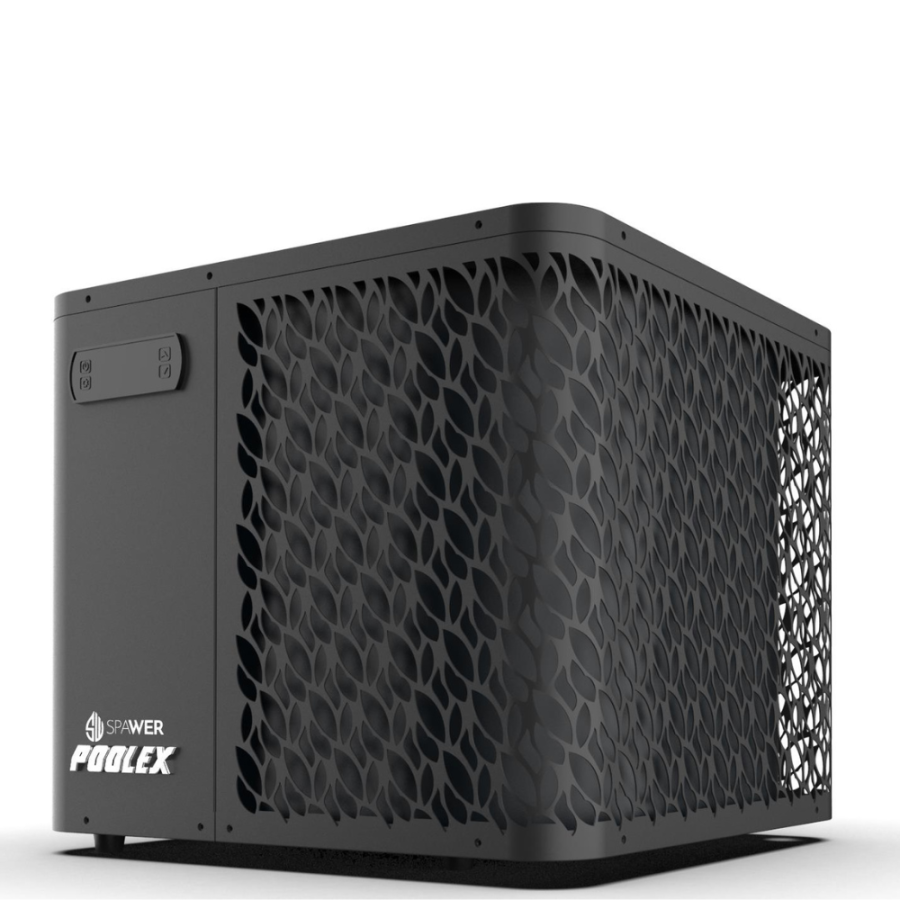 Pompe à chaleur pour spa Poolex Spawer O'Spa vu de coté opposé