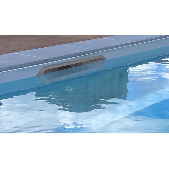 Skimmer miroir WELTICO WE-LINE A800 Gris Anthracite en eau