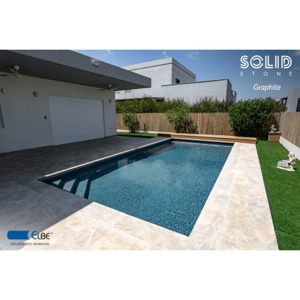 Piscine Solid Stone Graphite en eau