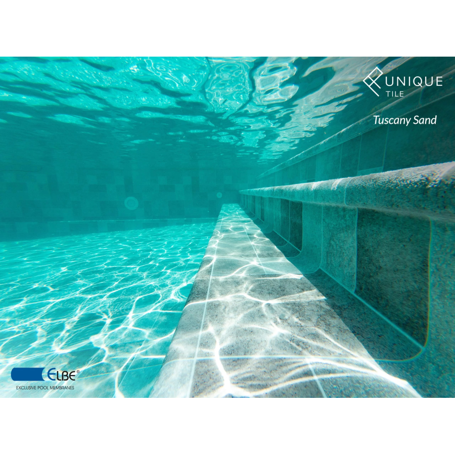 Marche Piscine Unique Tile Tuscany Sand - vue sous l'eau