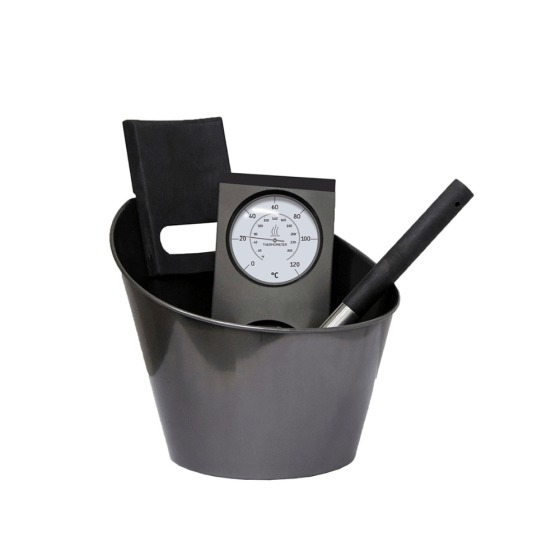 Kit accessoires pour Sauna en métal noir