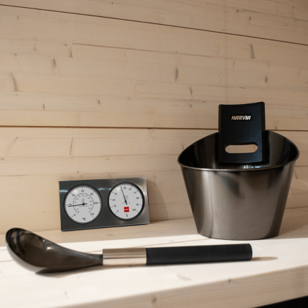 Kit accessoires pour Sauna en métal noir