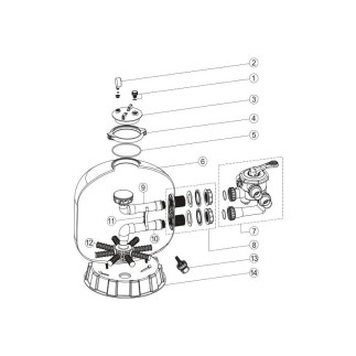 Bouchon de vidange Filtre Soufflé Top / Side VIPOOL