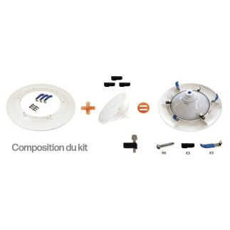 Kit Rénovation Lampe PAR56 Ecoproof SEAMAID - Gris clair
