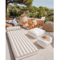 Matelas réversible rayé blanc et beige MX Home - Simple ou Double Matelas réversible rayé blanc et beige MX Home - Simple ou Double