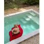 Pouf XL flottant bouche Rouge MX Home Pouf XL flottant bouche Rouge MX Home