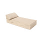 Lit bain de soleil beige raphia MX Home - Simple ou Double