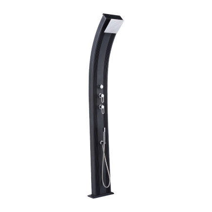 Douche hybride solaire Aluminium design DADA Curve POOLEX