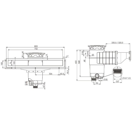 Skimmer Inox large meurtrière A800 WELTICO