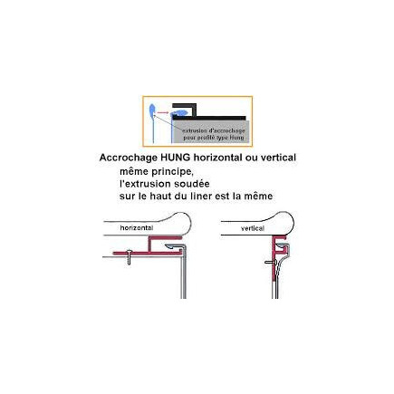 Profilé Hung Angle Aluminium - R15 cm - Construction piscine