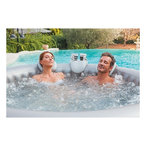 Lot de 2 appuie-têtes et 1 porte-gobelet pour spa gonflable