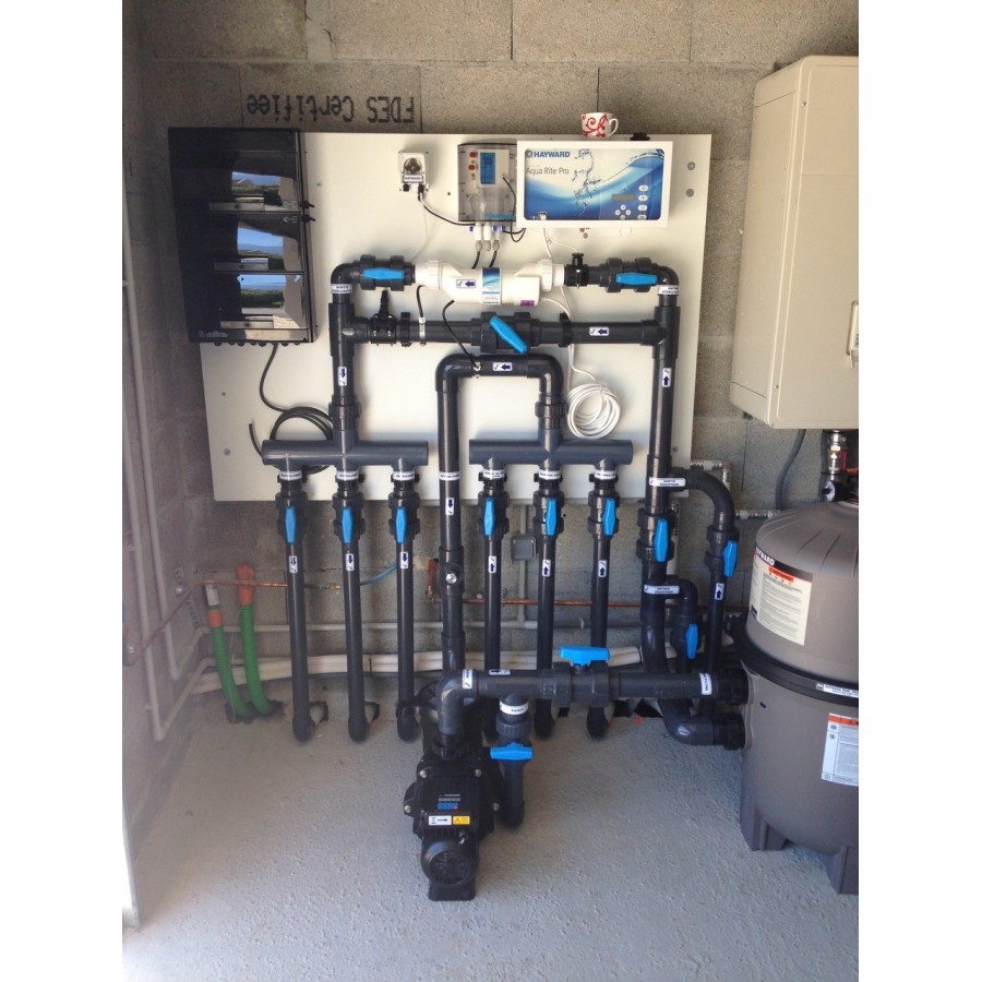 Ensemble complet de plomberie PVC pour filtration de piscine