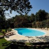 Margelles dalles plates sable DESERT pour tour de piscine 7x3.5m