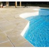 Margelles dalles plates sable DESERT pour tour de piscine 7x3.5m