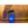 Pot  lumineux STILO ROUND design petit modèle pour l'extérieur