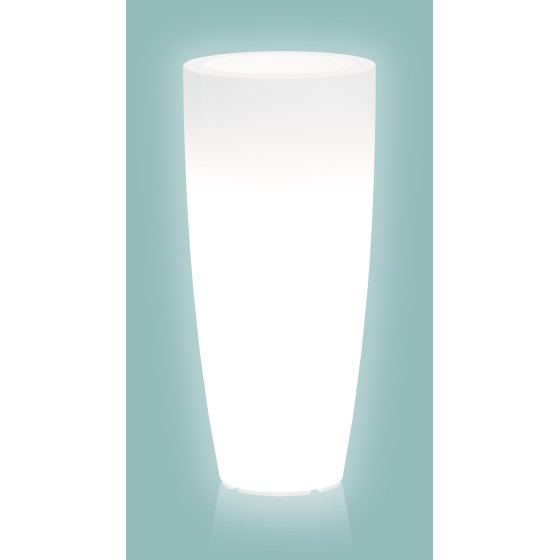 Pot  lumineux STILO ROUND design grand modèle pour l'extérieur