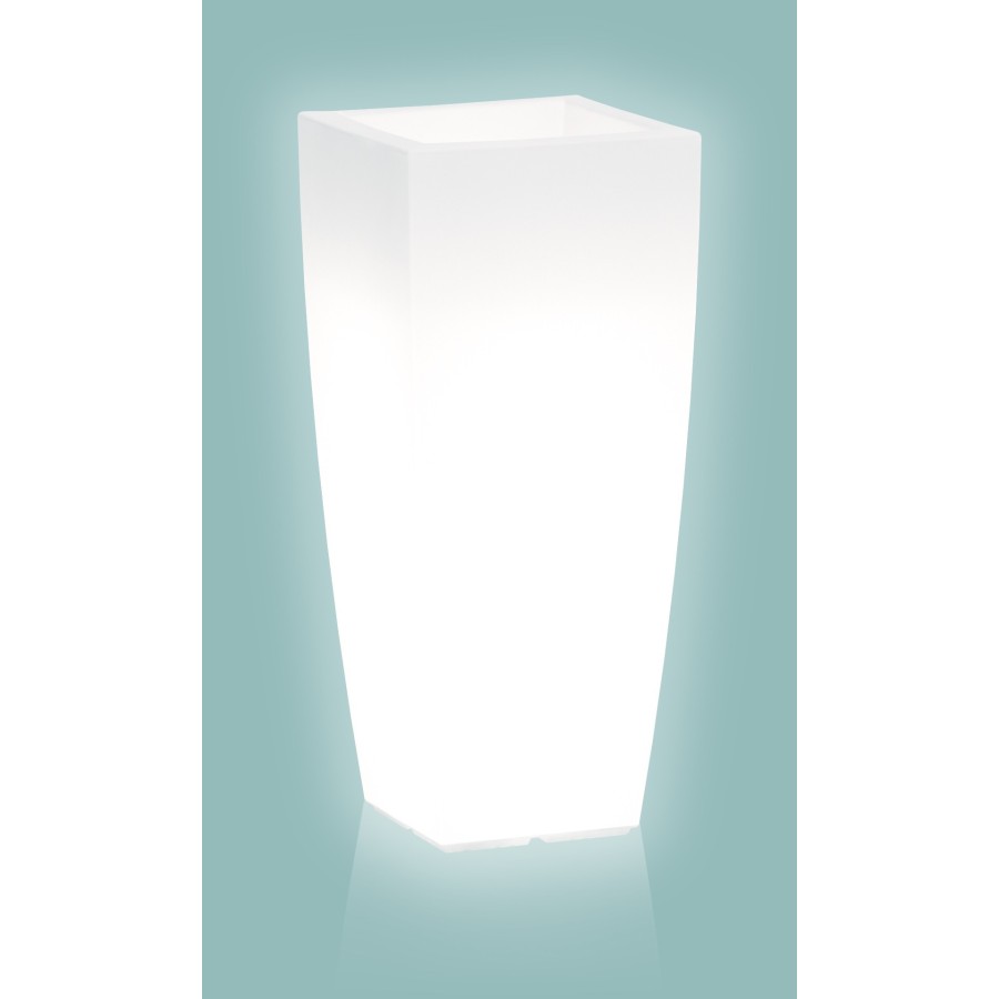 Pot lumineux Multi couleurs STILO SQUARE design pour l'extérieur petit modèle Pot lumineux Multi couleurs STILO SQUARE design pour l'extérieur petit modèle