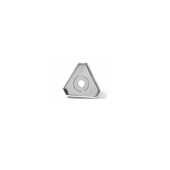Jet orientable triangulaire à rotule INOX et cache vis carré INOX pour buse WELTICO DESIGN