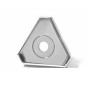 Jet orientable triangulaire à rotule INOX et cache vis carré INOX pour buse WELTICO DESIGN