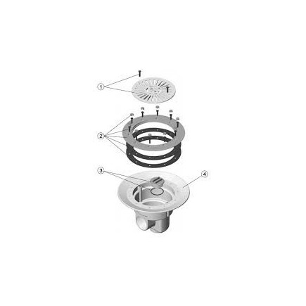 Bonde de fond ASTRAL PARKER , pièce à sceller pour construction de piscine