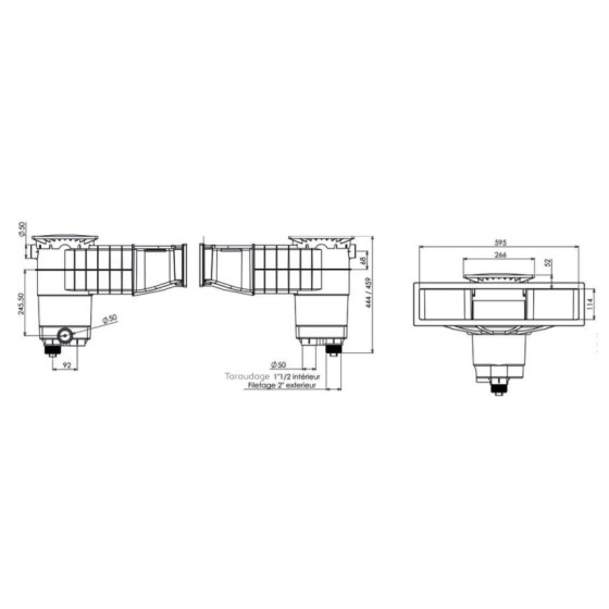 Skimmer WELTICO design A600 pour piscine