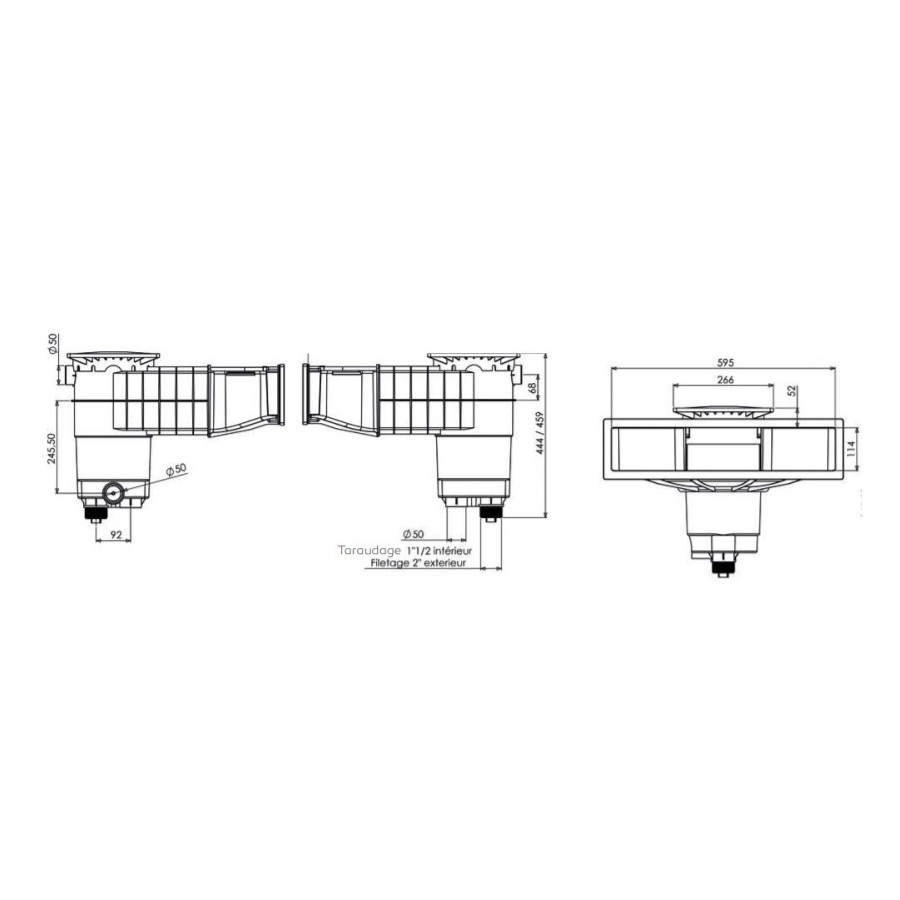 Skimmer WELTICO design A600 pour piscine