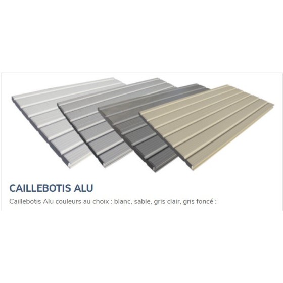 Caillebotis ALU SOFATEC 855 x 500mm ép 28mm plusieurs couleurs disponibles pour piscine