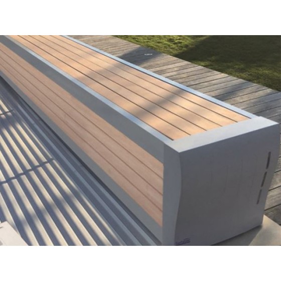Volet piscine Hors sol banc complet solaire polycarbonate