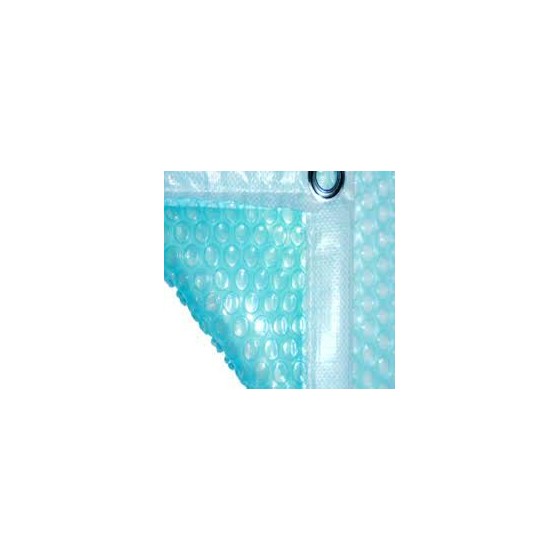Bache à bulles 500 microns Géobulle translucide Bordée 4 cotés avec oeillets pour piscine