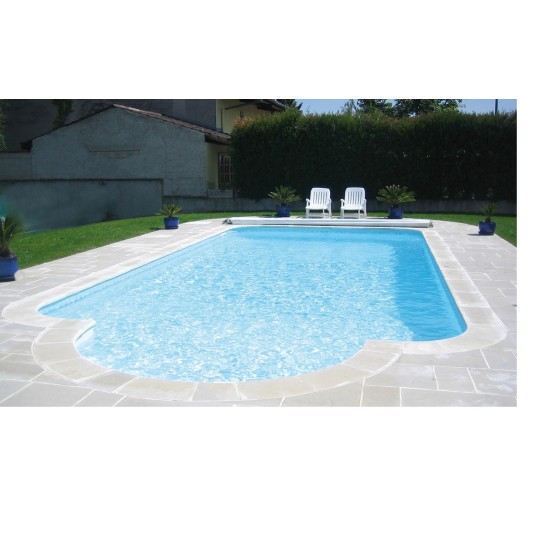 Liner 75/100 uni Verni Bleu ciel pour piscine Rectangulaire fond Plat