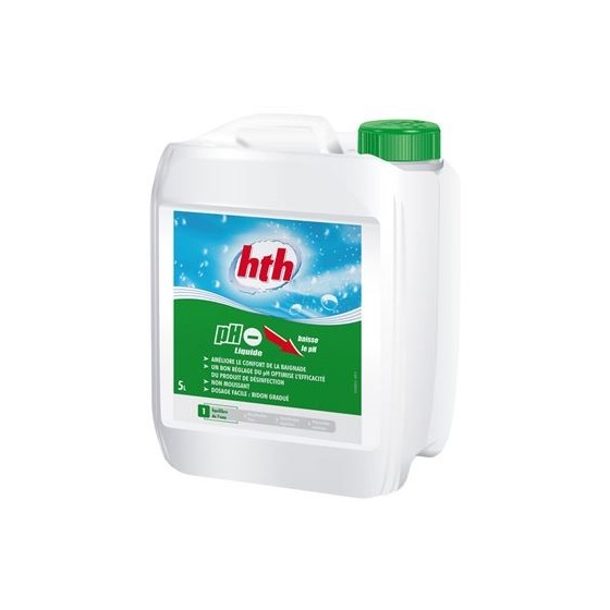 Bidon de 5L HTH de pH moins pour piscine