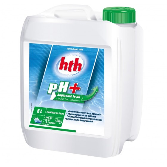 Bidon de 5L HTH de pH plus pour piscine