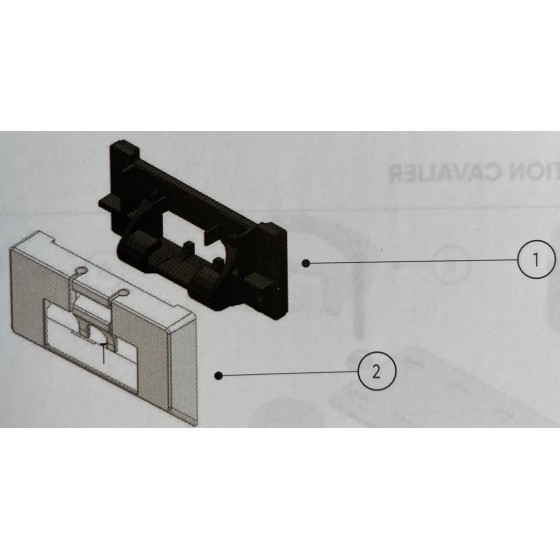 Façade d'attache volet Pushlock de la marque DEL