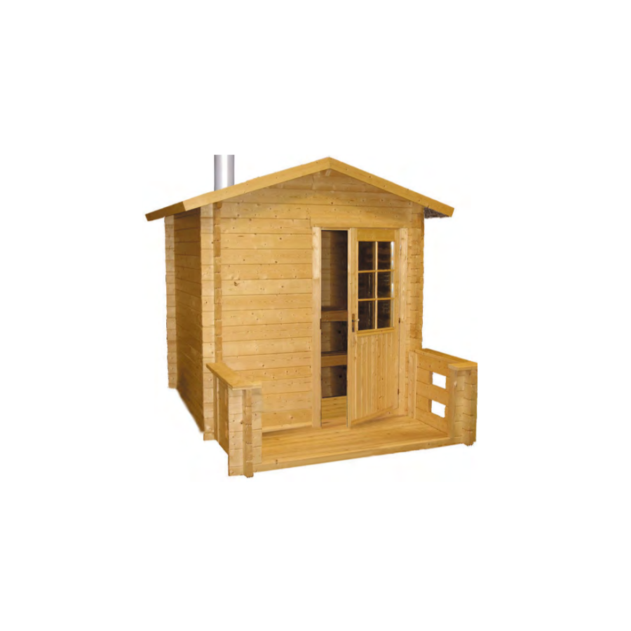 Sauna-outdoor-modèle-KUIKKA-de-chez-HARVIA