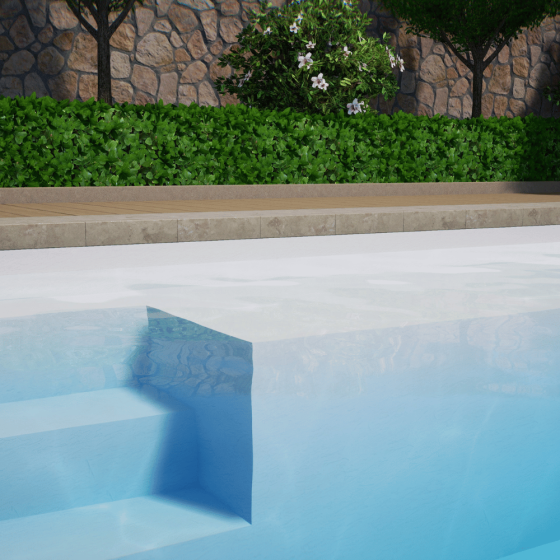 PVC armé CGT ALKOR AQUASTONE 3D pour piscine blanc