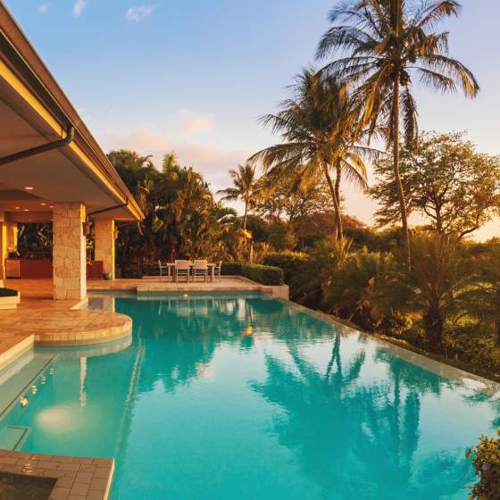piscine avec pvc armé vert Caraïbes