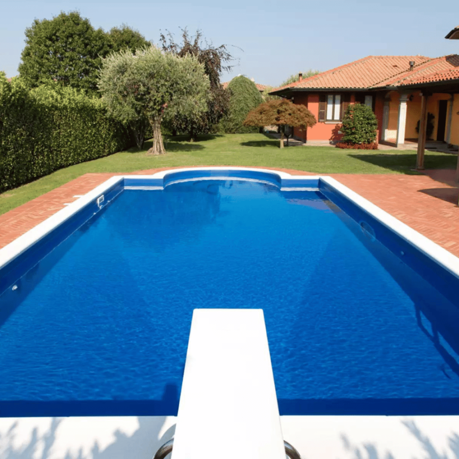 Liner armé 150/100 glossy 1.65x25m by SOPREMA pour piscine couleur bleu foncé
