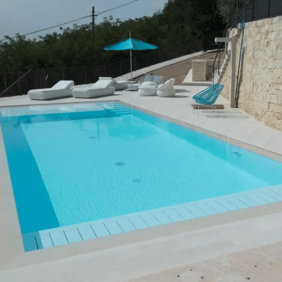 piscine avec liner armé sopremapool premium couleur blanc