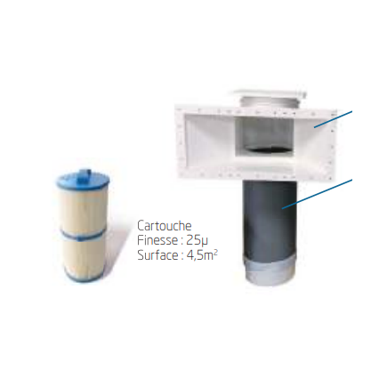 skimmer-filtrant-à-cartouche-F390-FILTRINOV-vue-de-devant