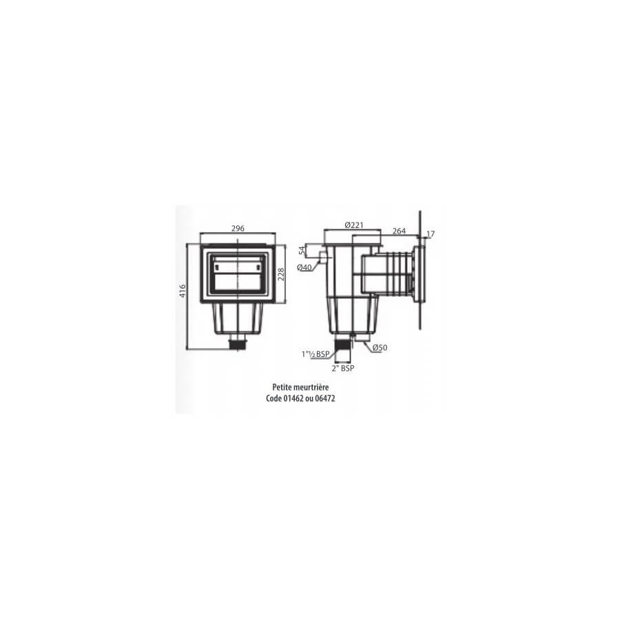 Côtes- Skimmer-15L-ASTRALPOOL-Standard-Liner-petite-meurtrière