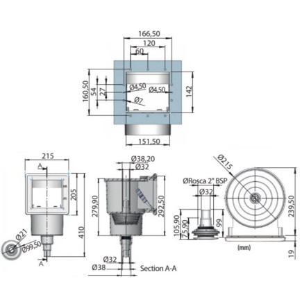 Mini skimmer Piscine Hors sol ASTRALPOOL